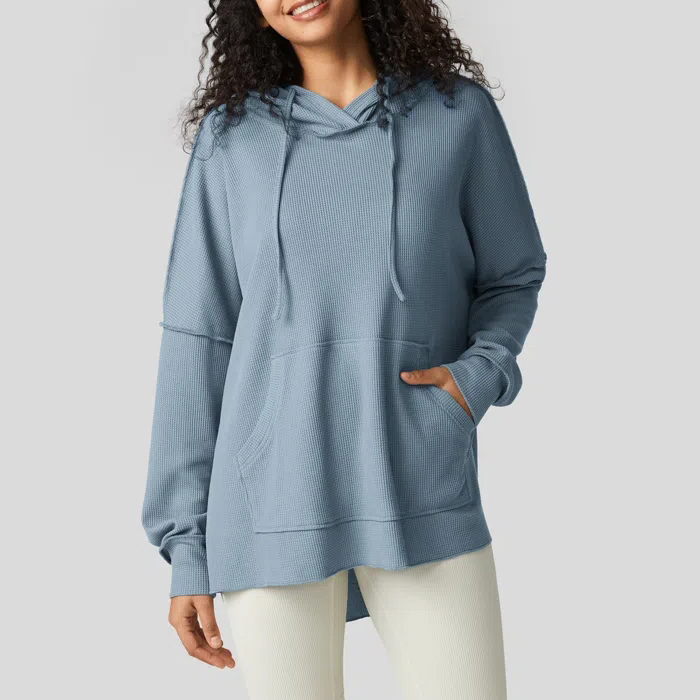 Custom high quality oversize lightweight cotton pullover hoodies women
