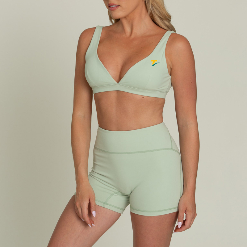 Sexy V Neck Yoga Bra Wholesale Open Back Women Sports Bra