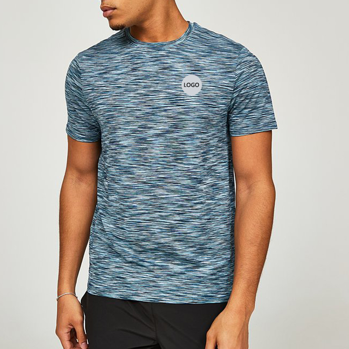 Wholesale Custom Reflective Logo Printed Men Clothing Round Neck T Shirts For Men