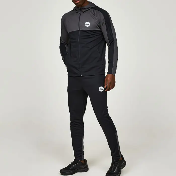 Oem Sportswear Manufacturer Wholesale Slim Fit Cotton Polyester Men Tracksuits