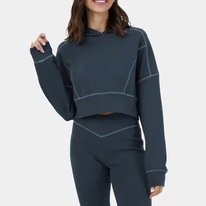 Crop Hoodies Wholesale Women Cotton Oversize Workout Hoodie