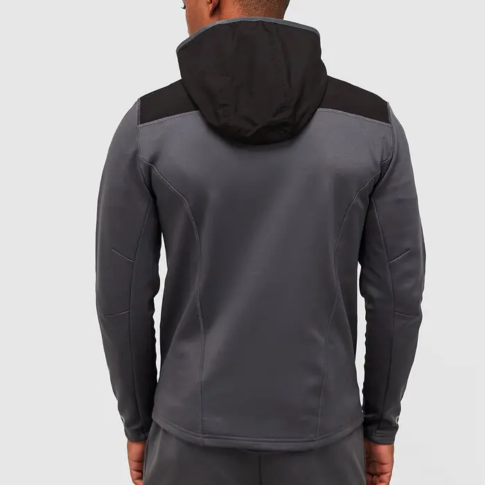 Fashion Sportswear Custom Polyester Knitted Slim Fit Men Full Zip Up Heavyweight Hoodies