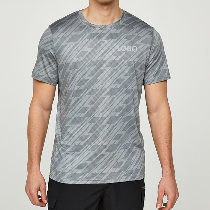 High Quality Custom Digital Printing Polyester Pique Sports Fitted T Shirt For Men
