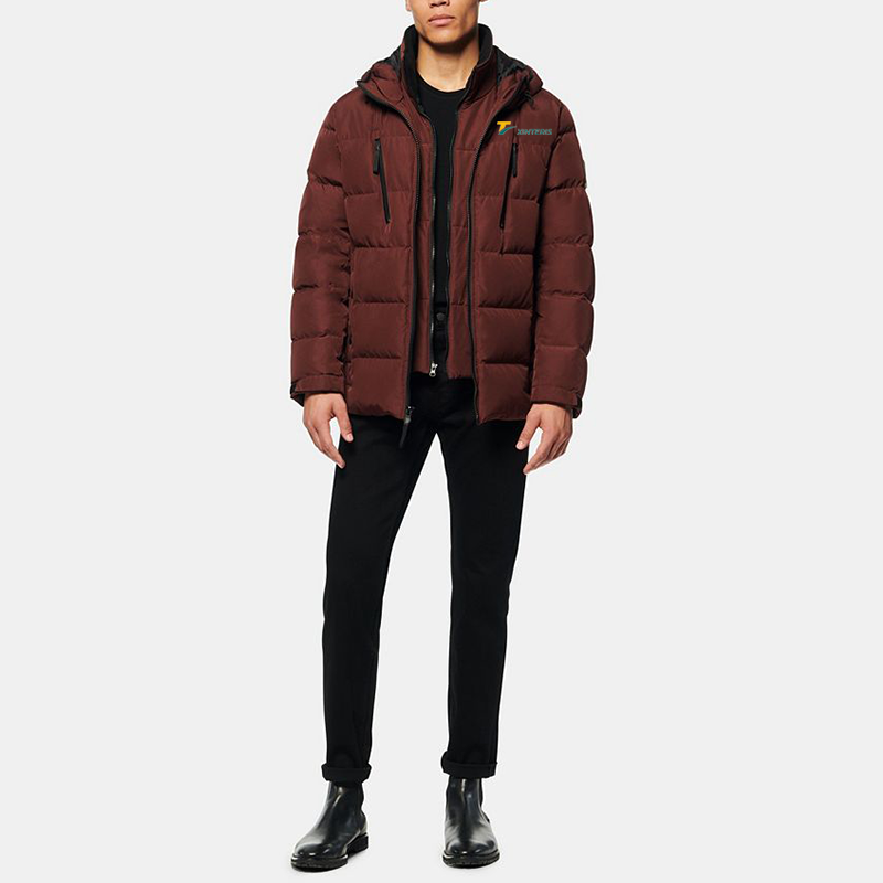 High Quality 100%Polyester Full Zip Up Men Winter Puffer Down Jackets