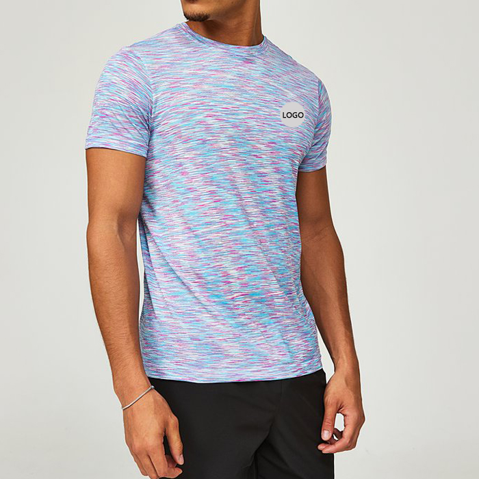 High Quality Customized Colorful Men Seamless Running Gym Sport T Shirts