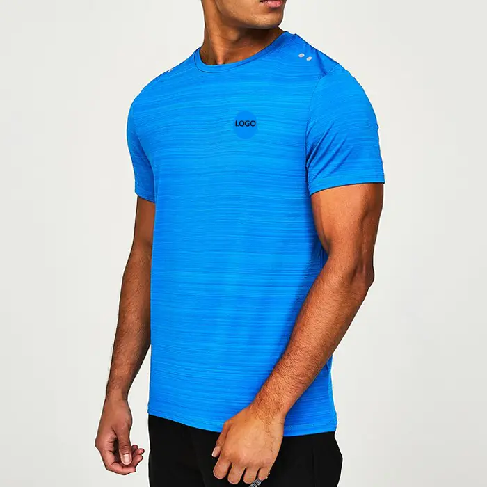 High Quality Reflective Dot Custom Nylon Spandex Comfortable Slimming T Shirts For Men