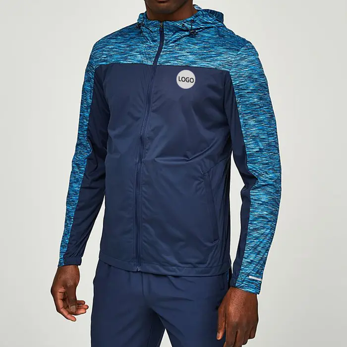 Wholesale Sportswear Custom Running Hoodie Tops Men Sport Full Zipped Jackets