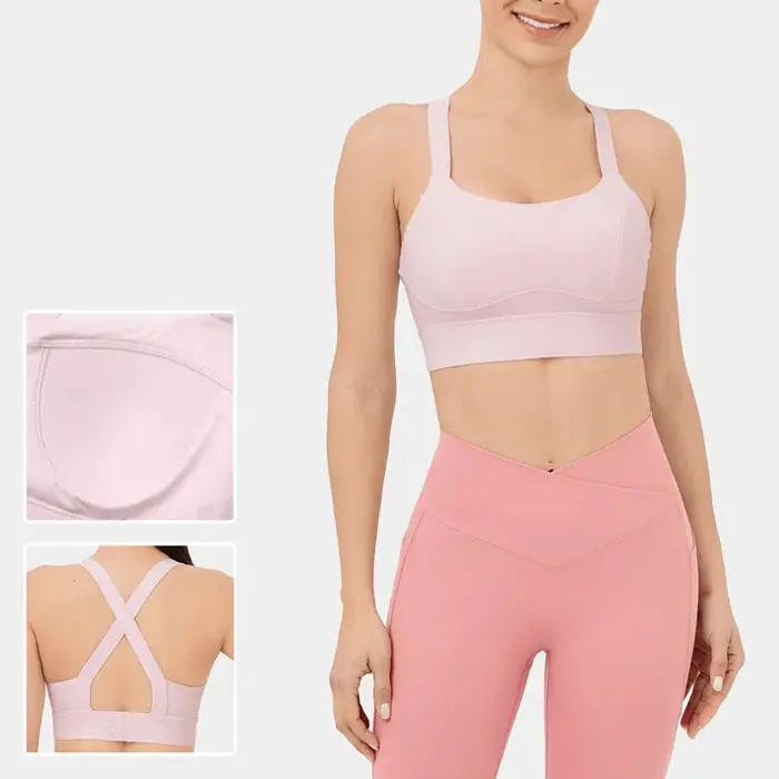 Professional Sportswear Supplier Custom sexy ladies adjustable sport yoga bra
