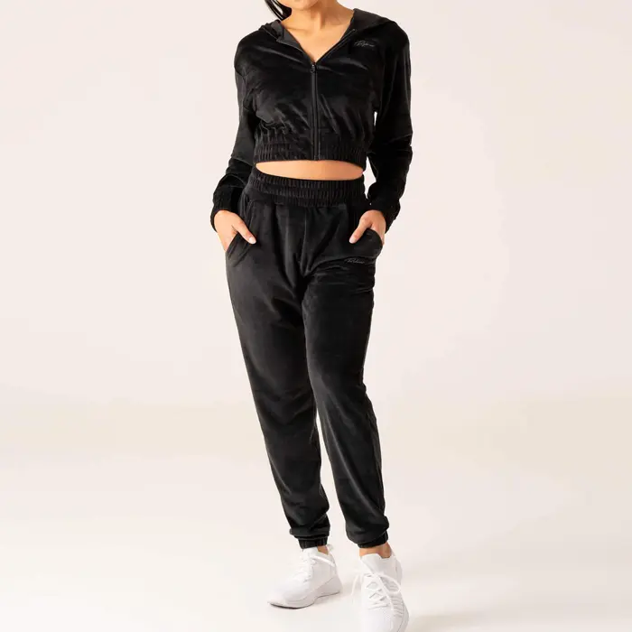 Velvet Tracksuit High Quality Two Pieces Women Workout Tracksuits