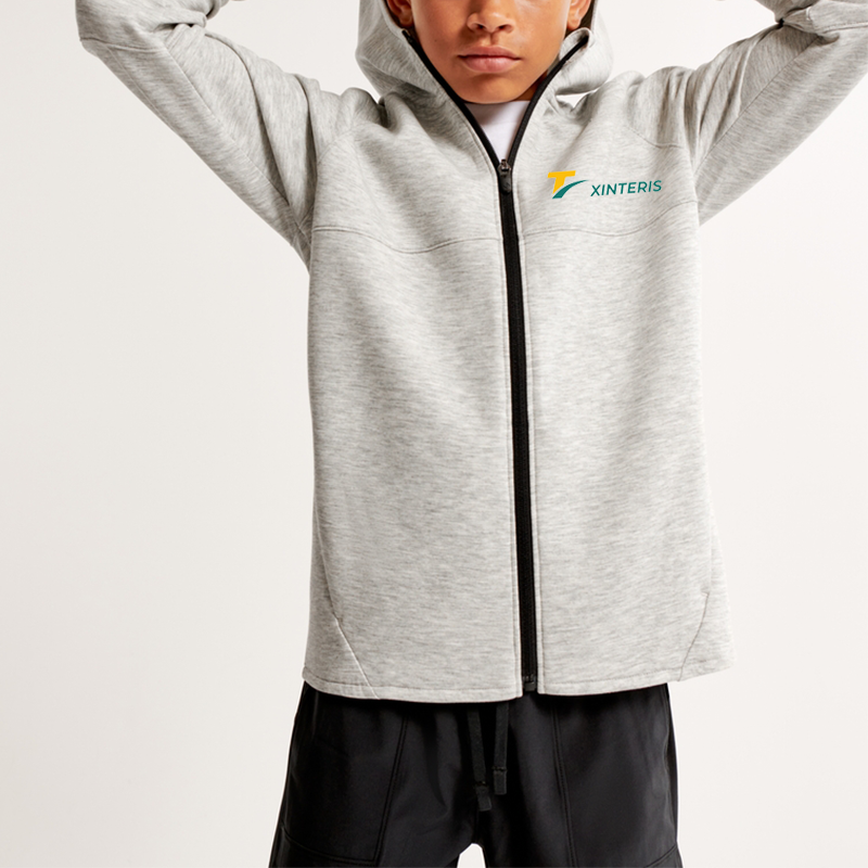 Junior Full Zip Up Hoodies High Quality Kids Sports Zipper Hoodie Sweatshirts