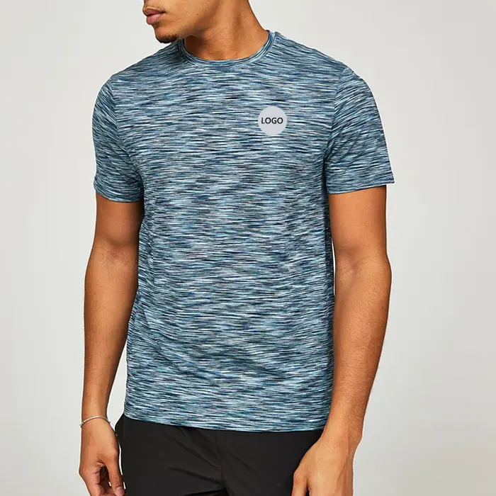 Wholesale Custom Reflective Logo Printed Men Clothing Round Neck T Shirts For Men