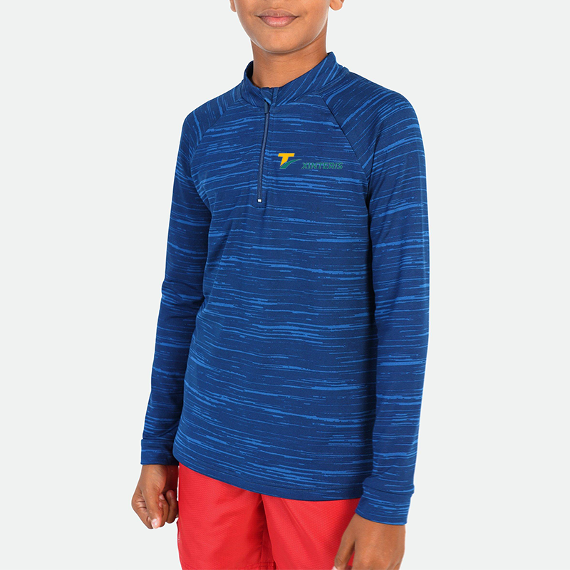 Junior 1/4 T Shirt Light Weight Polyester Long Sleeve T Shirts For Kids