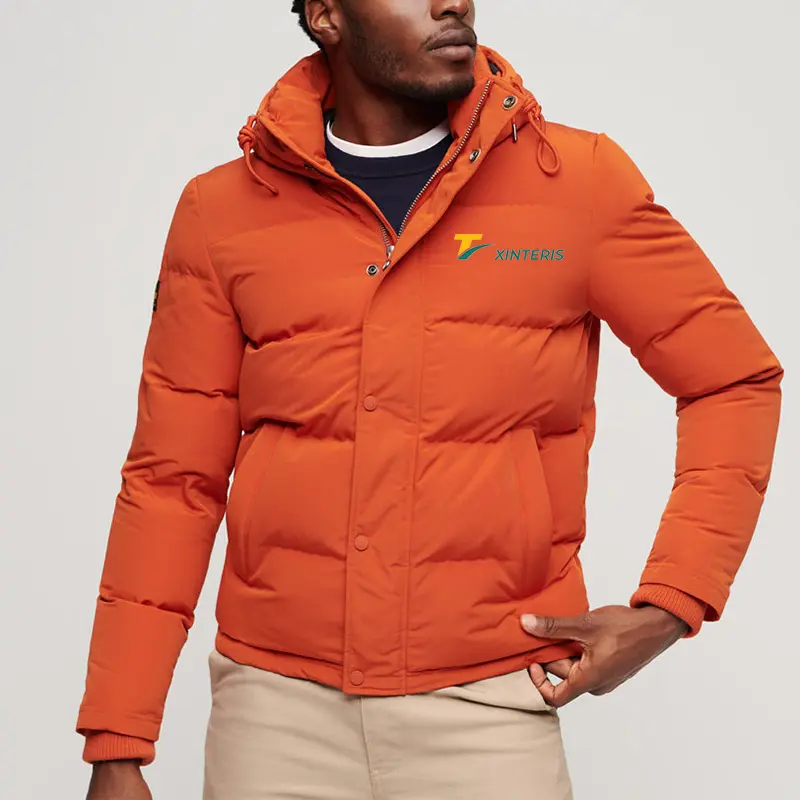 OEM Embroidery Logo 100%Polyester Men Puffer Goose Jackets