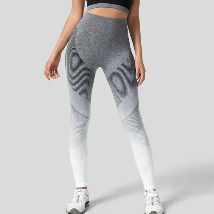 Fashion women yoga pants design custom high waist nylon polyester spandex fitness seamless leggings