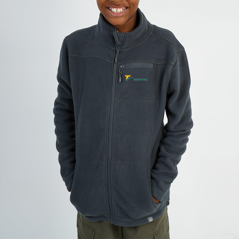 Junior Fleece Workout Jackets 100%Polyester High Collar Gym Jacket