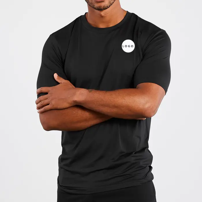 High Quality Wholesale Custom Logo Brand Blank Black Loose Fit Causal T Shirts Men
