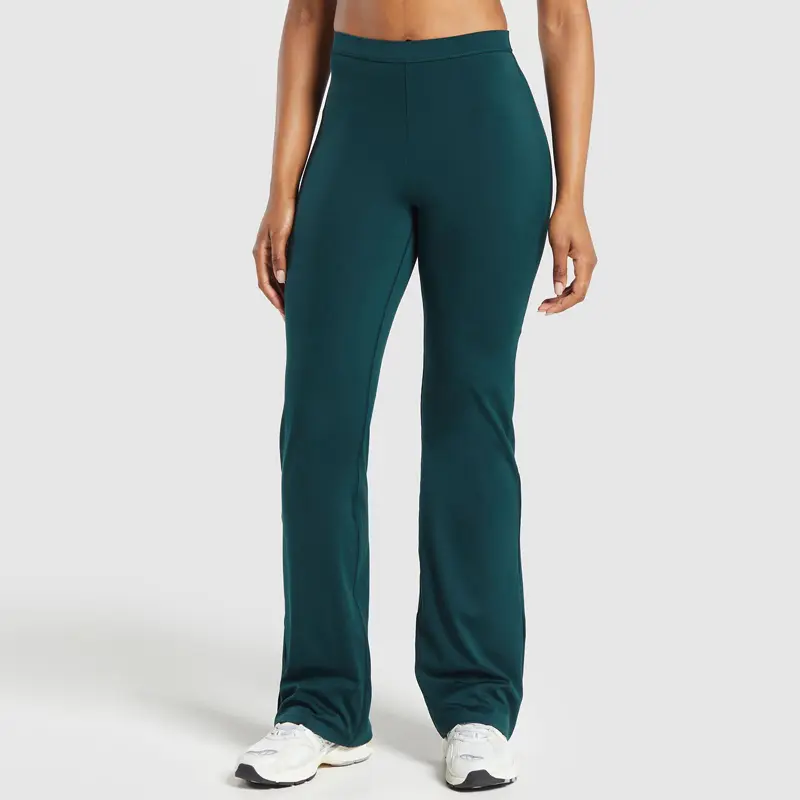 Wholesale Custom ladies yoga leggings manufacturer High Waist flared gym leggings pants outfit for women
