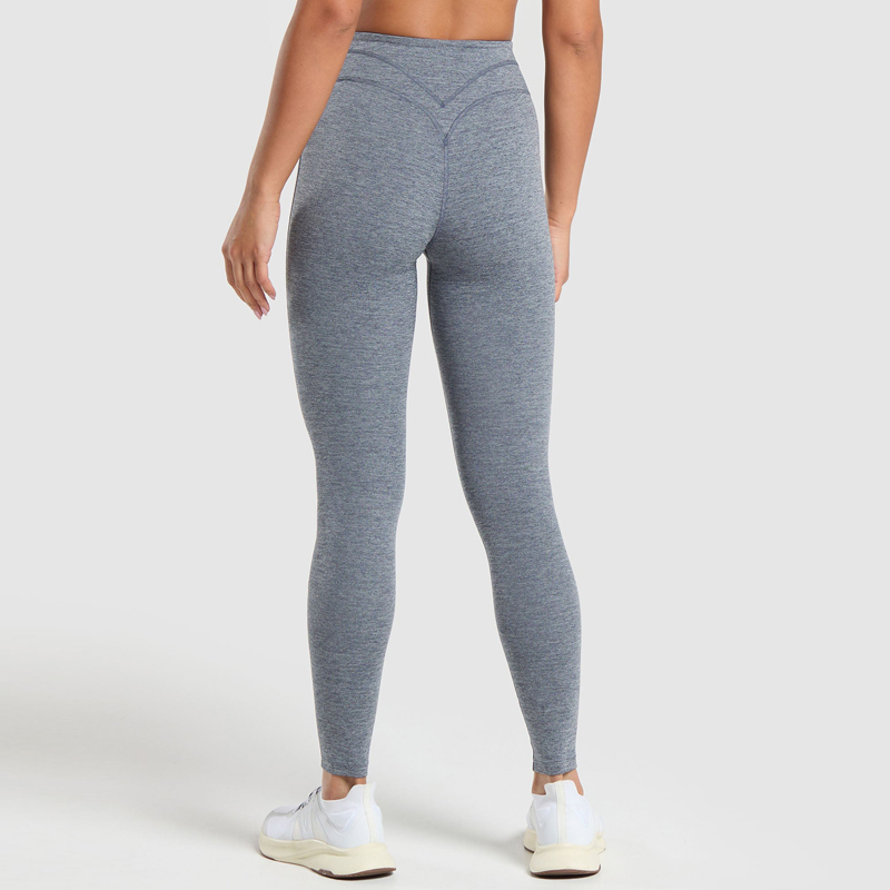 High quality OEM yoga apparel factory Custom booty lifting gym tights heart marl yoga pants leggings women