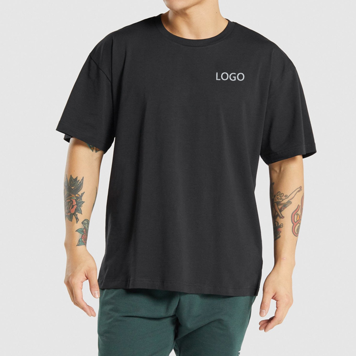 Wholesale Customized 100% Cotton Washed Drop Shoulder Loose Fit Blank T Shirts For Men