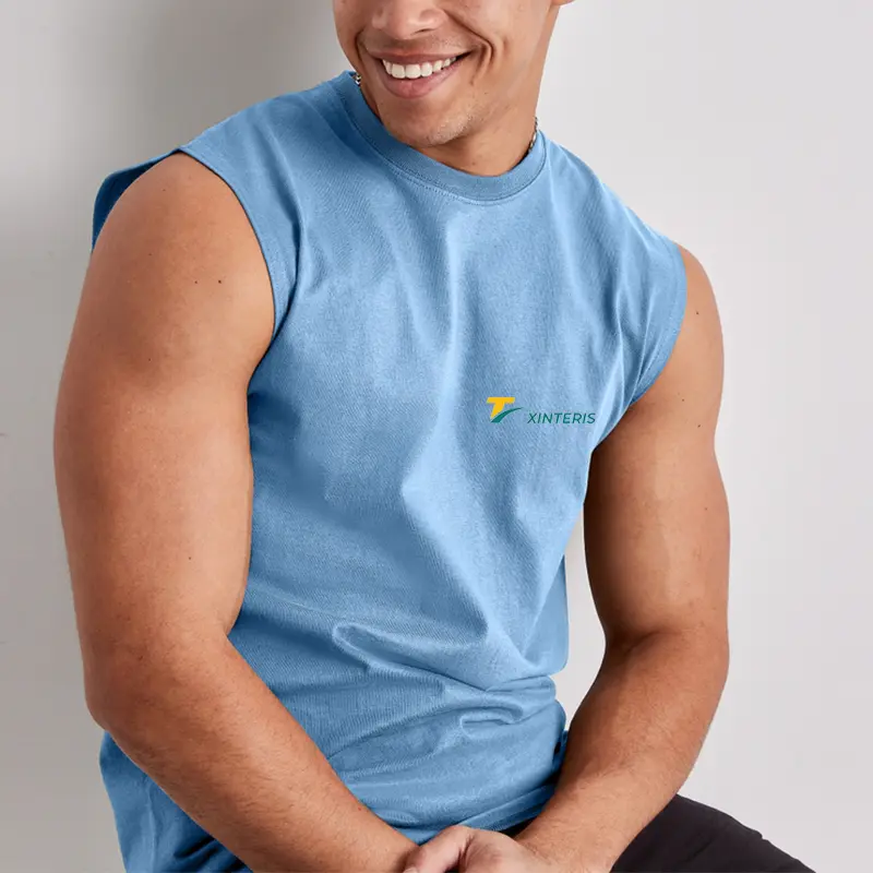 Men Muscle Tank Top Embroidery Logo Blank Gym Singlets