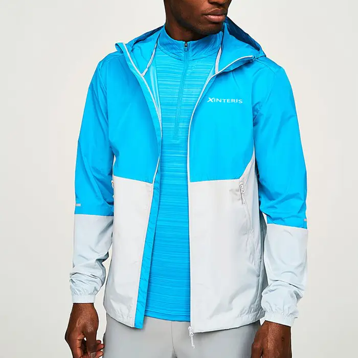 New Fashion Custom Branded Causal Sports Jackets Polyester Double Layer Hoodie For Men