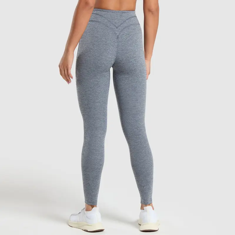High quality OEM yoga apparel factory Custom booty lifting gym tights heart marl yoga pants leggings women
