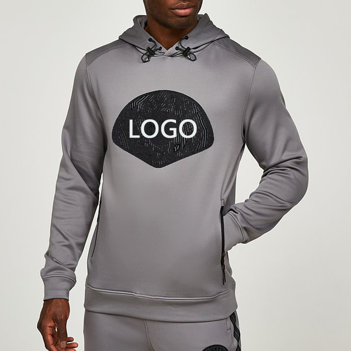 Custom Puff Printed Logo Brand Wholesale Thick Loose Fit Men Hoodies With Zip Pocket