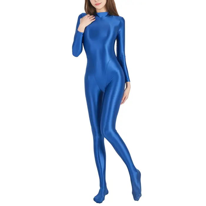 One Piece Jumpsuits Lightweight Slim Fit Shiny Women Yoga Bodysuits