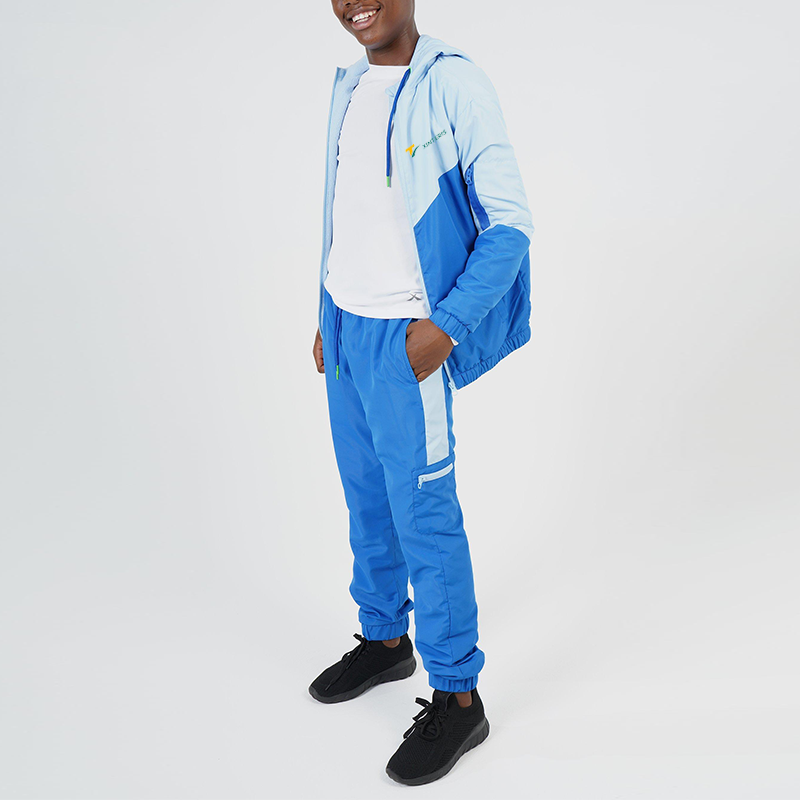 Kids Gym Joggers Light Weight Color Block Polyester Pants For Junior