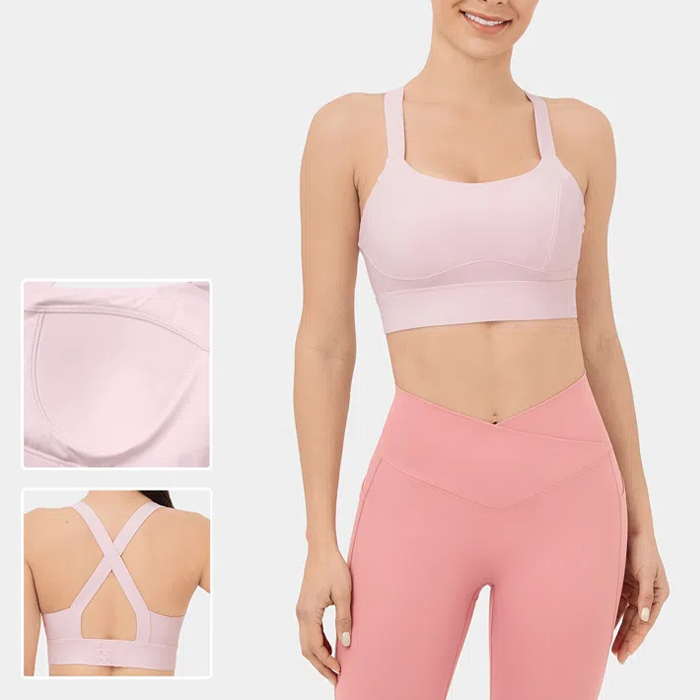 Professional Sportswear Supplier Custom sexy ladies adjustable sport yoga bra