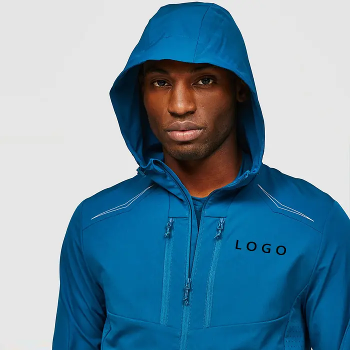 Newest Design Wholesale Sports Tops Men Mesh Spliced Nylon Spandex Gym Zip Up Hoodies