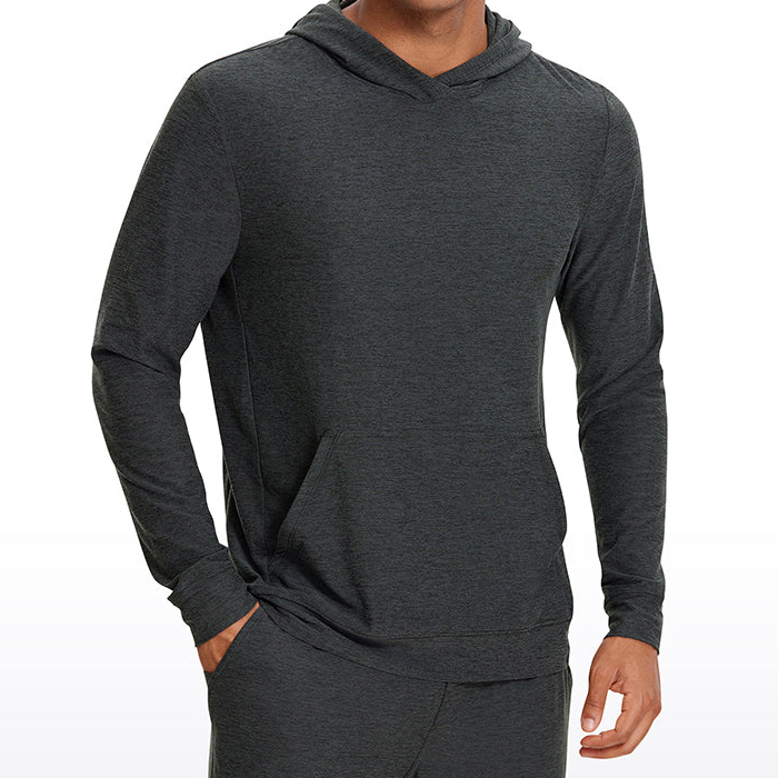 High Quality Custom 92% Cotton 8% Spandex Blank Loose Fit Men Pullover Hoodies